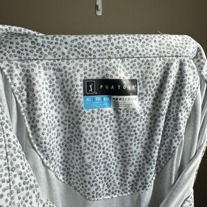 PGA Tour Light Gray Patterned Shirt XL